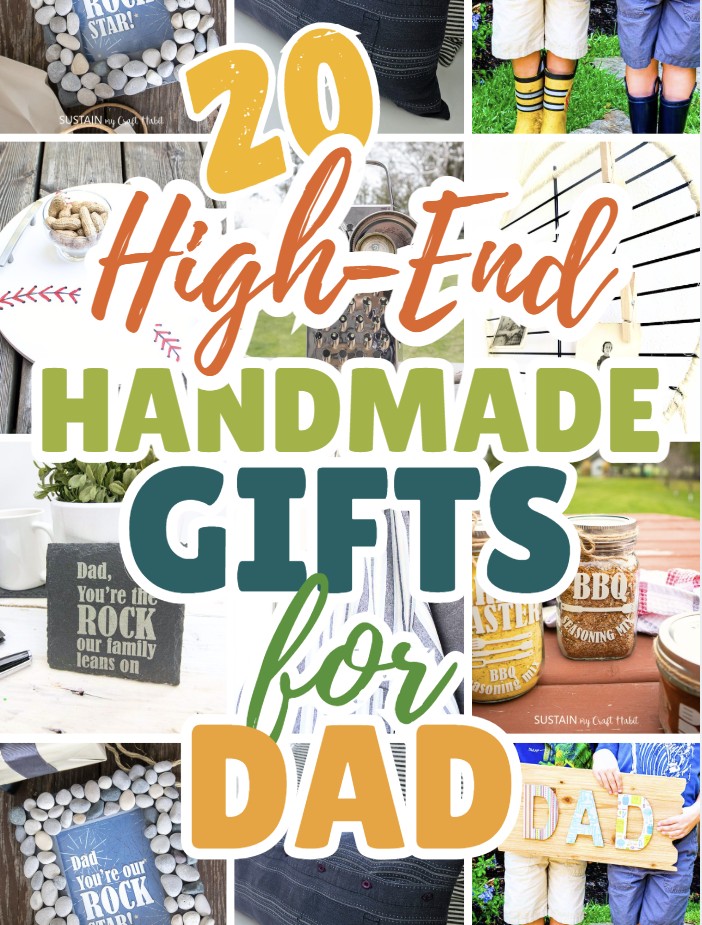 Collage of gifts to make for dad