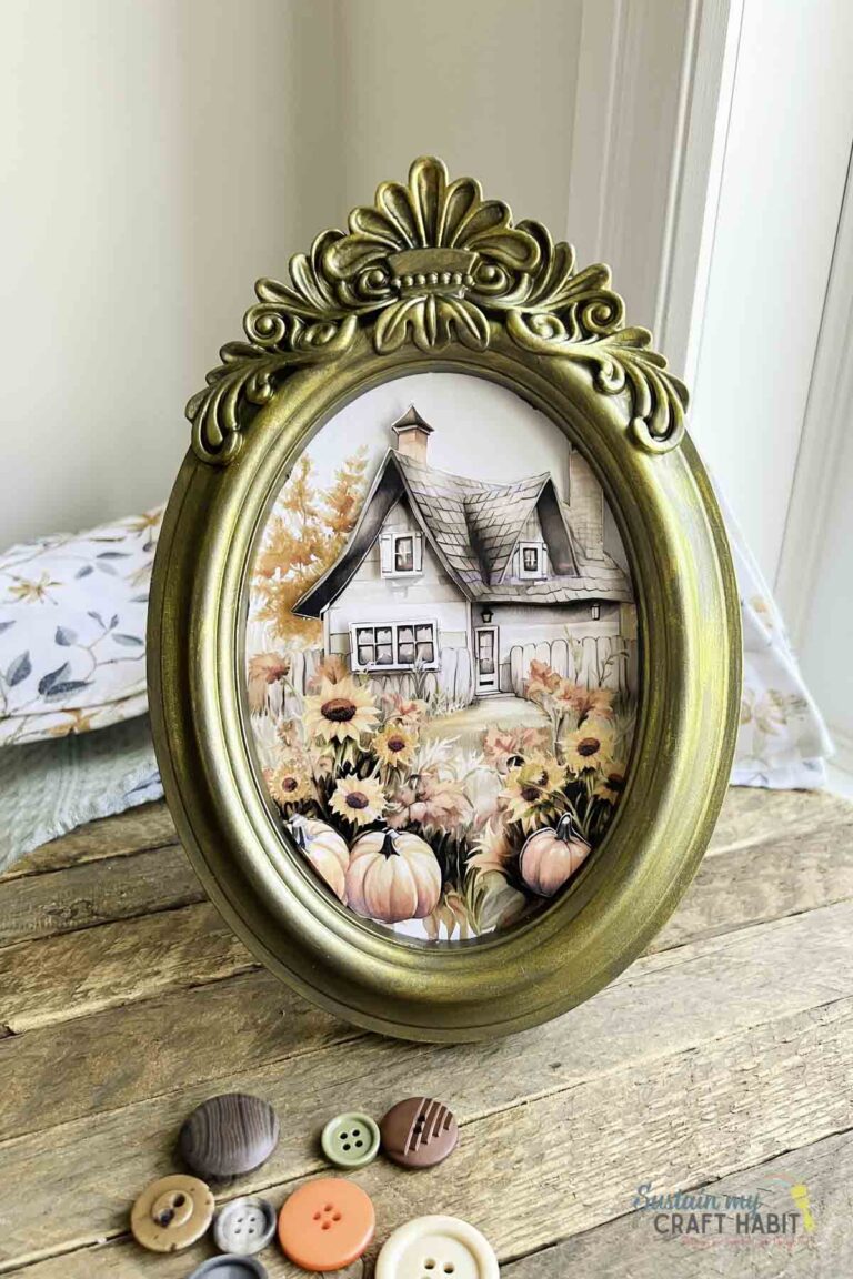 DIY Cottagecore Fall Art: Easy Dollar Tree Frame Hack