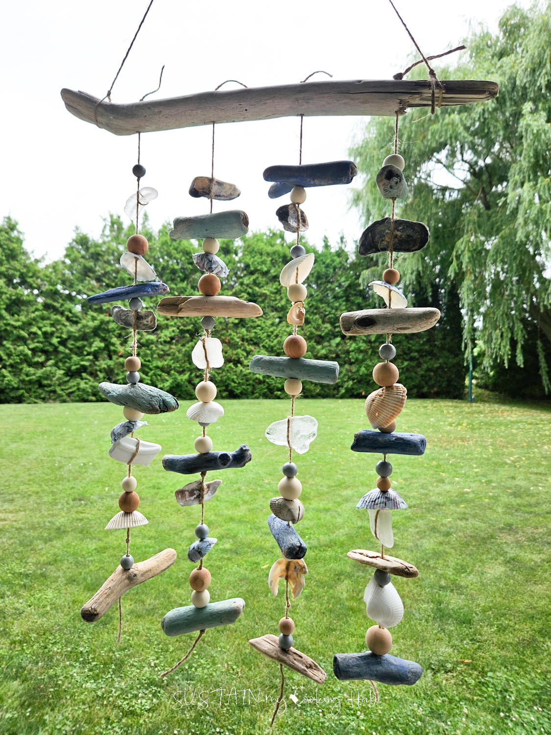 Silent coastal wind chime hanging outside.